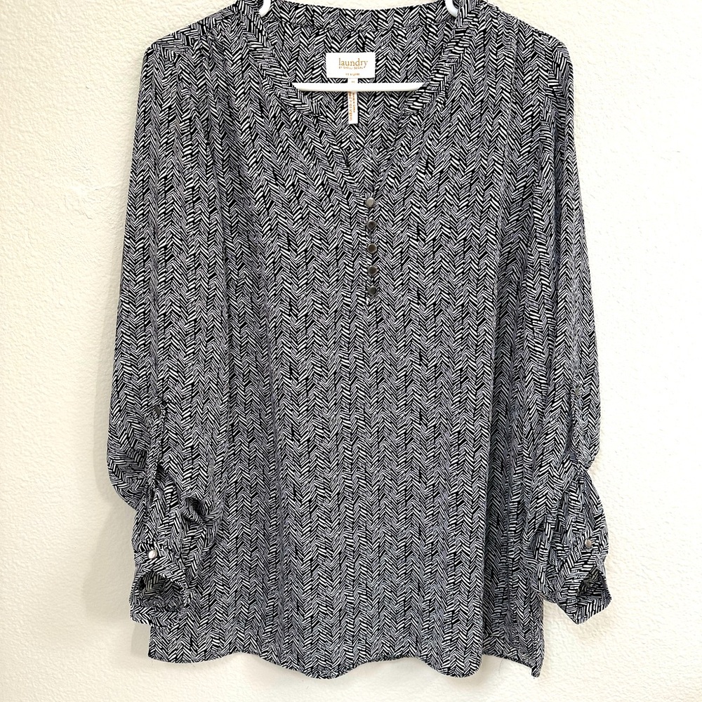 Laundry by Shelli Segal Size M 3/4 Sleeve Shirt